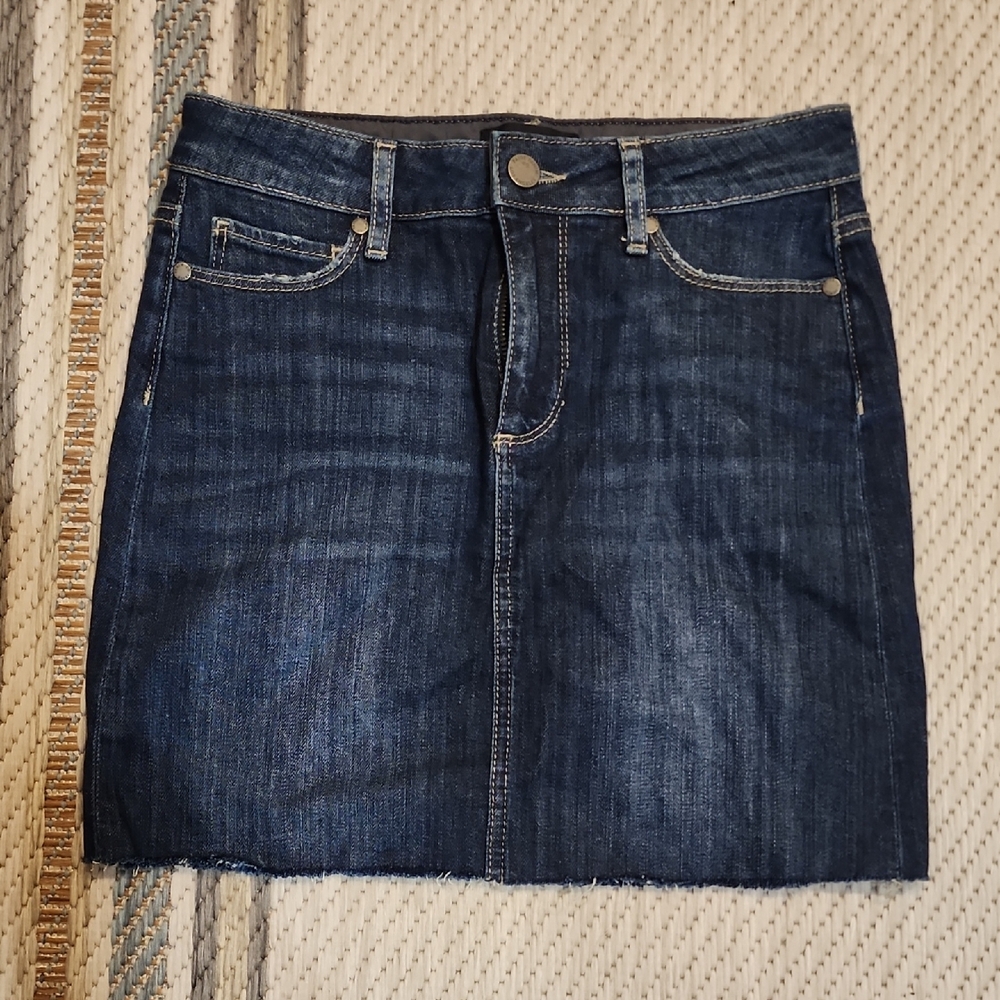 Paige Blue Pencil Mini Skirt Casual Night Out